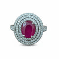 Classic Halo Ruby Ring